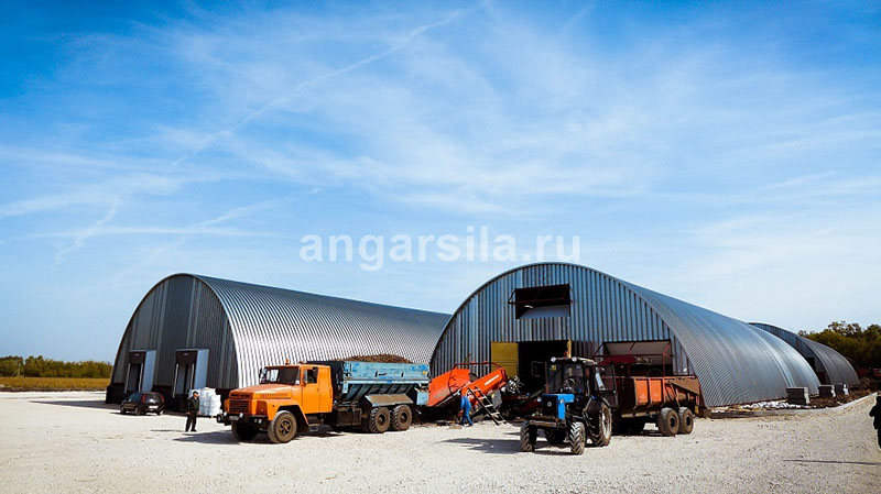 бескаркасный быстровозводимый ангар для техники